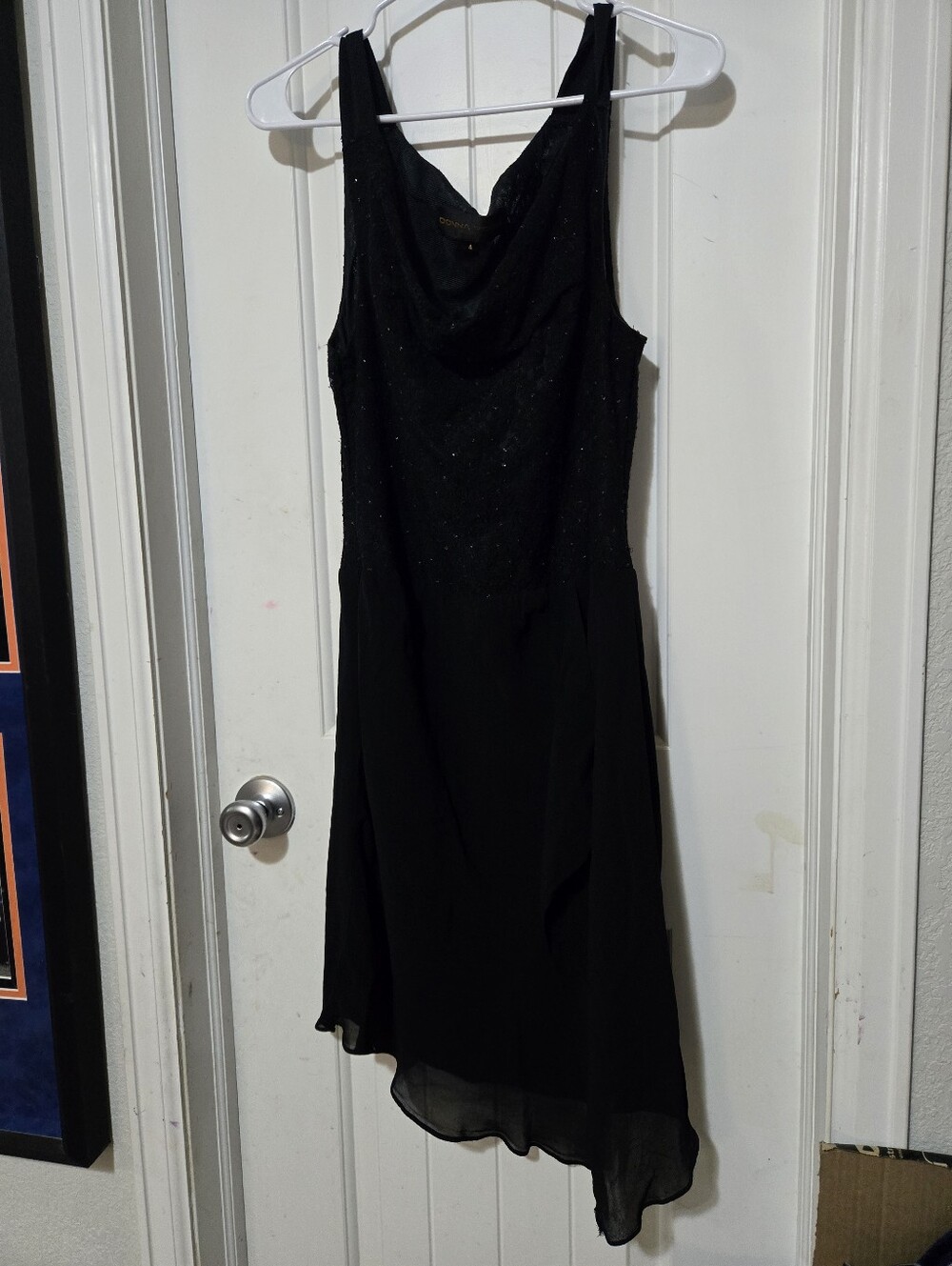 Donna Ricco New York Black Lace Glitter Cocktail Dress